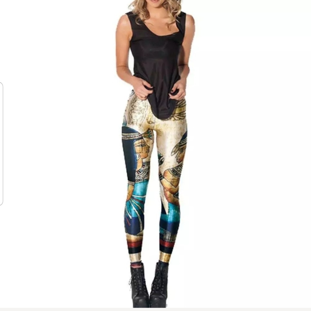 lotus leggings egyptian print